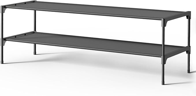 Kitsure Shoe Rack - Non-Woven Shoe Rack Shelf, Shoe Organizer for Closet, Entryway, Garage & Corridor, Stackable Shoe Shelves