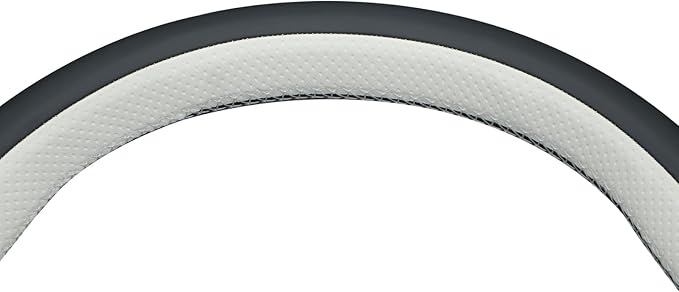 MEWANT Hand Stitched Real Leather Steering Wheel Cover for Tesla Model 3 2017-2023 / Model Y 2020-2023 for Tesla Model 3/Y Accessories(3D Style)