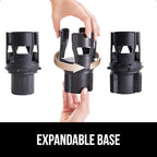 GORILLA GRIP Patent Pending Adjustable Car Cup Holder Expander, Keeps Water Bottle Secure, Expands to Fit 18 to 48 oz Large B