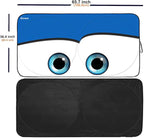 Gven Truck Windshield Sun Shade for Car Windshield Cover Interior Front Window Shades Sun Visor Protector Blocks UV Rays Must-Have Truck Accessories for Pickup, SUV, Sedan, Van, Bonneville (Blue, XL)