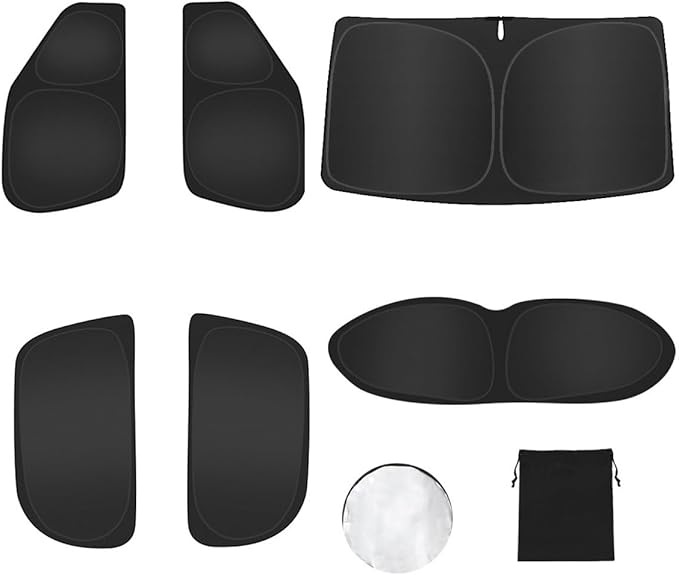 6PCS Window Shades for Chevrole Trailblazer(2021-2025) Accessories – Full Coverage Sun Shade for Side Windows, Rear Triangular & Windshield – UV Protection & Privacy for Camping, Napping, Relaxing