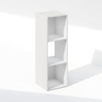 Furinno PELLI Book Shelf, 3-Cube Bookshelf, Cube Storage Organizer Bookcase, 11.7 x 12.1 x 35.4, for Living Room, Bedroom, Ho