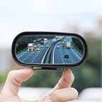 Blind Spot Mirrors adjustable Rearview Mirror Baby Car Mirrors,Strong Adhesive HD Glass Convex,stick on Side mirror or inner mirror or anywhere else (Black frame, 1 PC)
