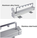 Pull Out Closet Clothes Rail,Extendable Wardrobe Hanger with Double Sliding Track, Aluminum Framed,Load-Bearing 30Kg Clothes,