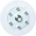 VEVOR 24 in Glass Lazy Susan Turntable, Tempered Glass Dining Table Centerpiece with 6 Rotating Wheels, 360° Smooth and Silen