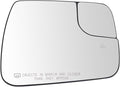 TRQ Passenger Side Heated Mirror Glass with Backing Plate Blind Spot Detection Convex Compatible with 2019 2020 2021 Ram 1500