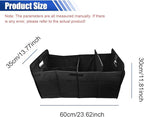 Car Trunk Organizer, Large Capacity Oxford Cloth Car Storage Box, Collapsible Multi-Compartment Organization Container,