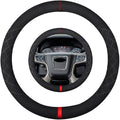 Suede Steering Wheel Cover,Compatible with GMC Yukon Savana 2500 3500 Sierra 1500 2500 SuedeLeather Sport Non-Slip Wheel Cover Car Interior Accessories 15.5 16 inch for Man and Women