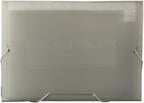 JAM PAPER Accordion Folders - 13 Pocket Plastic Expanding File - Letter Size - 9 x 13 - Smoke Grey - Sold Individually