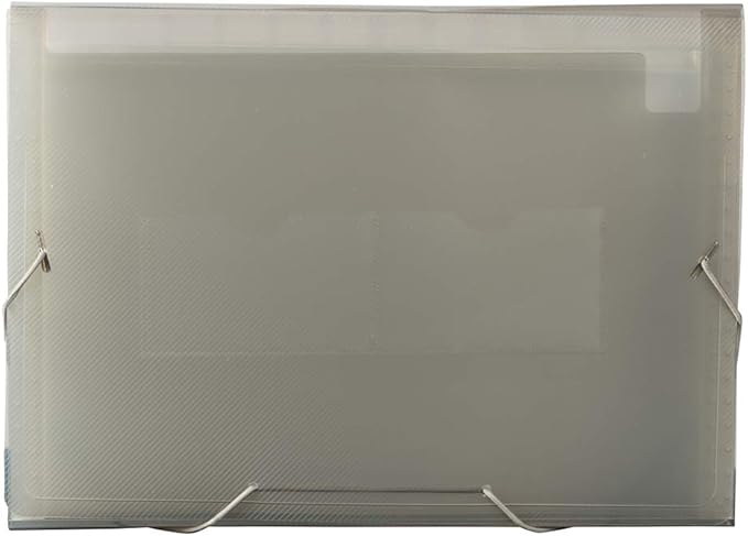 JAM PAPER Accordion Folders - 13 Pocket Plastic Expanding File - Letter Size - 9 x 13 - Smoke Grey - Sold Individually