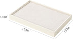 Stackable Jewelry Organizer Tray For Drawers,White Leather Small Earring Storage Tray,Bracelet And Necklace Display Box,Jewel