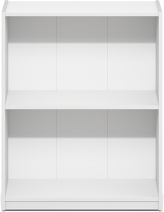 Furinno Gruen Book Shelf, 2-Tier Small Bookshelf, Bookcase with Open Shelf, 9.3 x 21.8 x 27, for Organization and Storage, fo