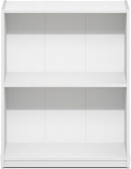 Furinno Gruen Book Shelf, 2-Tier Small Bookshelf, Bookcase with Open Shelf, 9.3 x 21.8 x 27, for Organization and Storage, fo