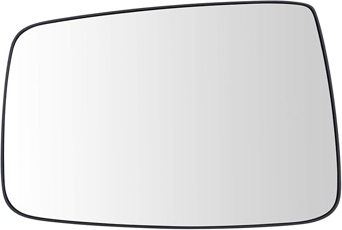 TRQ Driver Side Manual Mirror Glass with Backing Plate Compatible with 2011-2022 Ram 1500, 2019-2022 Ram 1500 Classic, 2011-2