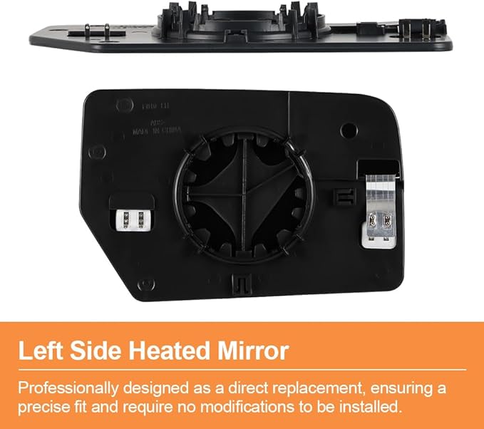 Senzeal Driver Side Heated Mirror Glass Replacement for Ford Expedition 2012-2017 Lincoln Navigator 2012-2014 Blind Spot Mirror Glass CL1Z17K707C (Left Side)