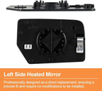 Senzeal Driver Side Heated Mirror Glass Replacement for Ford Expedition 2012-2017 Lincoln Navigator 2012-2014 Blind Spot Mirror Glass CL1Z17K707C (Left Side)