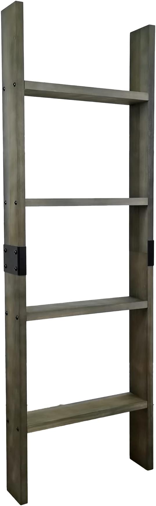 FixtureDisplays® 4-Foot Rustic Farmhouse Blanket Ladder, Wall-Leaning Decorative Wood Ladder, Ladder-Style Pine Wood Blanket 