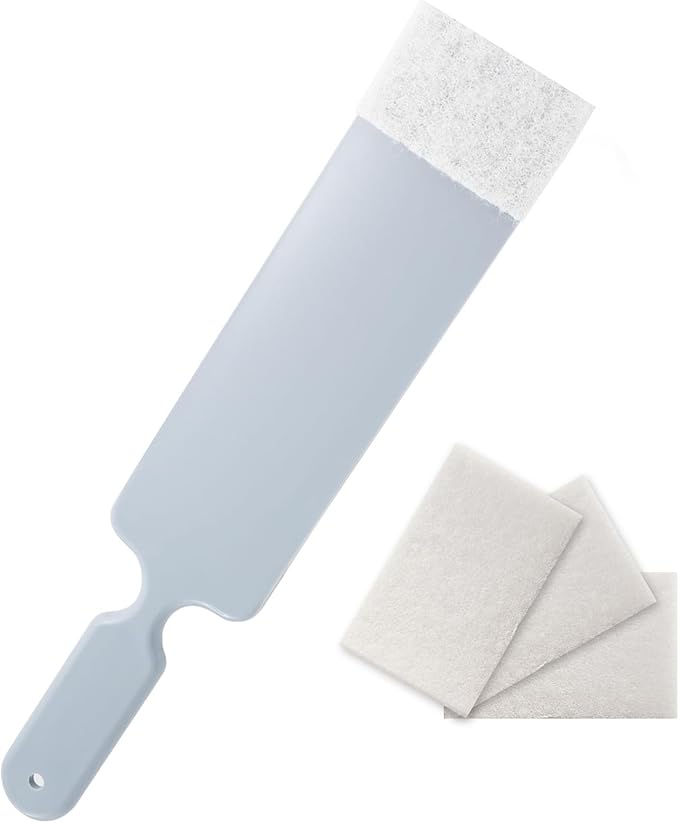 NEWISHTOOL Long Reach Auto Bulldozer Squeegee, Mini Paddle Scrubber for Window Tint Film Installing and Vehicle Windshield/Rear Window Glass Cleaning, 1 PC Bulldozer Tint Tool and 3 PCS Scrub Pads