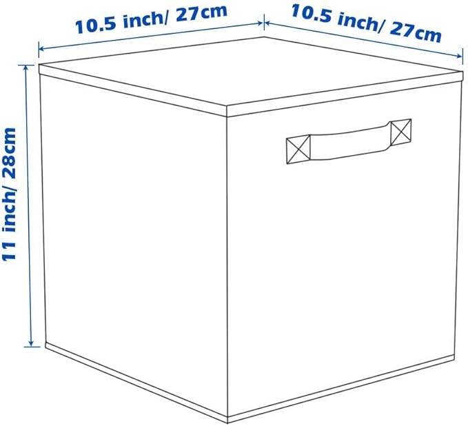 ShellKingdom Storage Bins, Foldable Fabric Storage Cubes And Cloth Storage Organizer Drawer with Metal Handle For Closet And 