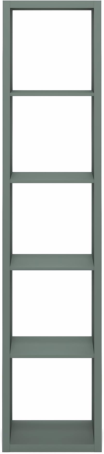 Furinno Cubicle Book Shelf, Vertical 5-Cube Bookshelf, Extra Thick Horizontally & Vertically Reversible Bookcase with Open Ba