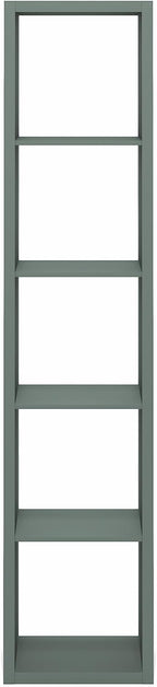 Furinno Cubicle Book Shelf, Vertical 5-Cube Bookshelf, Extra Thick Horizontally & Vertically Reversible Bookcase with Open Ba