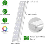 Diomart 48 LED Under Cabinet Lighting Wireless, 15 Colors Changeable Rechargeable RGB Under Cabinet Lights Remote Control Under Counter Lights Mini Night Light Bar for Indoor Display Shelf, 4 Pack