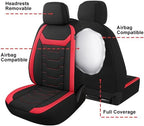 CAROMOP Breathable Car Seat Cover 2 Front Seats, 3D Air Mesh Cloth Seat Covers for Cars, Universal Fit Automotive Car Interio