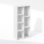 Furinno Reed Closet Organizers and Storage, 7-Cube Closet Organizer, Open Shelf Closet Storage, for Wardrobe, Bedroom, Living