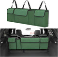 Car Trunk Organizer with Lid, Large Waterproof Vehicle Backseat Hanging Storage Bag with 4 Pockets & Adjustable Straps, Colla