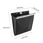 Leather Car Trash Can with Smart LED Light & Magnetic Closure, Hanging Car Trash Bag, Small Car Trash Can, Leak-Proof, Odor-Lock Car Trash Bin for Any Cars, Sedans, SUVs, Trucks, Black