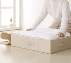 iwill CREATE PRO Folding Under Bed Shoes Storage Organiser Bins with Lid, Underbed Clothes Organizer Basket, Garment Storage 