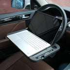 Steering Wheel Tray Desk, Portable Laptop & Food Table for Eating, Working, Makeup, Steering Wheel Stand for Truck Drivers, Vehicle Mount Organizer with Cup Holder