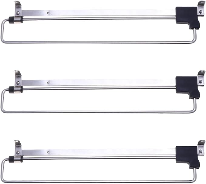 ABOOFAN 3pcs Retractable Wardrobe Clothes Hanger Closet Rod Stainless Steel Sliding Clothes Rack for Pants Scarves Skirts Coa
