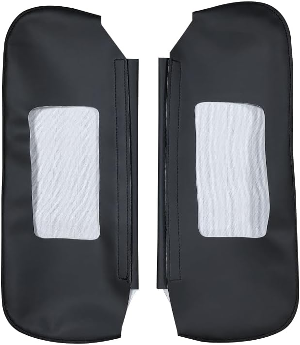 Black Car Sun Visor Cover PU Leather, Left and Right Side Sun Visor Skin Pair Fits for Chevy Camaro Firebird 1993-2002 (Skin Only)