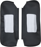Black Car Sun Visor Cover PU Leather, Left and Right Side Sun Visor Skin Pair Fits for Chevy Camaro Firebird 1993-2002 (Skin Only)
