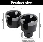 Car Cup Holder Expander, 2 in 1 Multifunctional Vehicle Dual Water Bottle Holder Adapter Extender with Adjustable Base, Autom