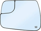 Dodge Ram 1500 Heated Blind Spot Mirror Replacement - Left Side Convex Mirror Glass with Rear Holder - Compatible with 2019-2021 Models