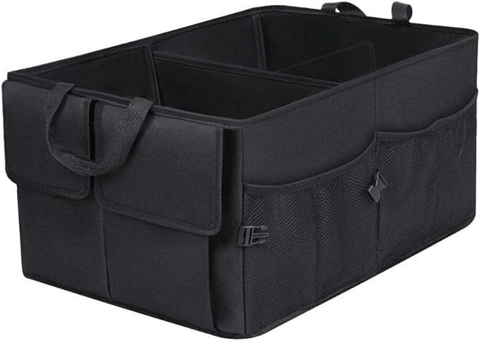 JiatuA Car Trunk Backseat Organizer for SUV, 8 Pocket Waterproof, Dust-proof, Sturdy Foldable Cargo Net Storage for More Trunk