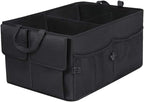 JiatuA Car Trunk Backseat Organizer for SUV, 8 Pocket Waterproof, Dust-proof, Sturdy Foldable Cargo Net Storage for More Trunk