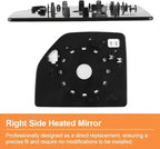 Senzeal Passenger Side Heated Upper Mirror Glass Replacement for Ford F150 2015-2020 Ford F250 F350 F450 F550 2017-2022 Tow Mirror FL3Z17K707G (Right Side)
