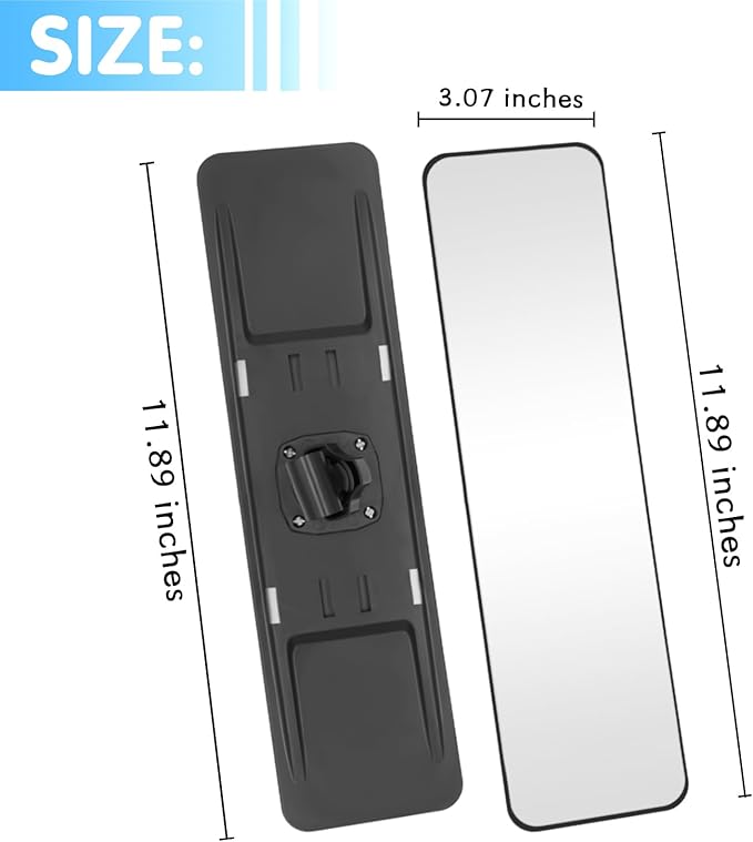 Rear View Mirror,Universal Anti-glare HD Adjustable Car Panoramic Rear View Mirror with Suction Cup(Widen the Field of View-Sector/Trapezoid/Rounded Rectangle)