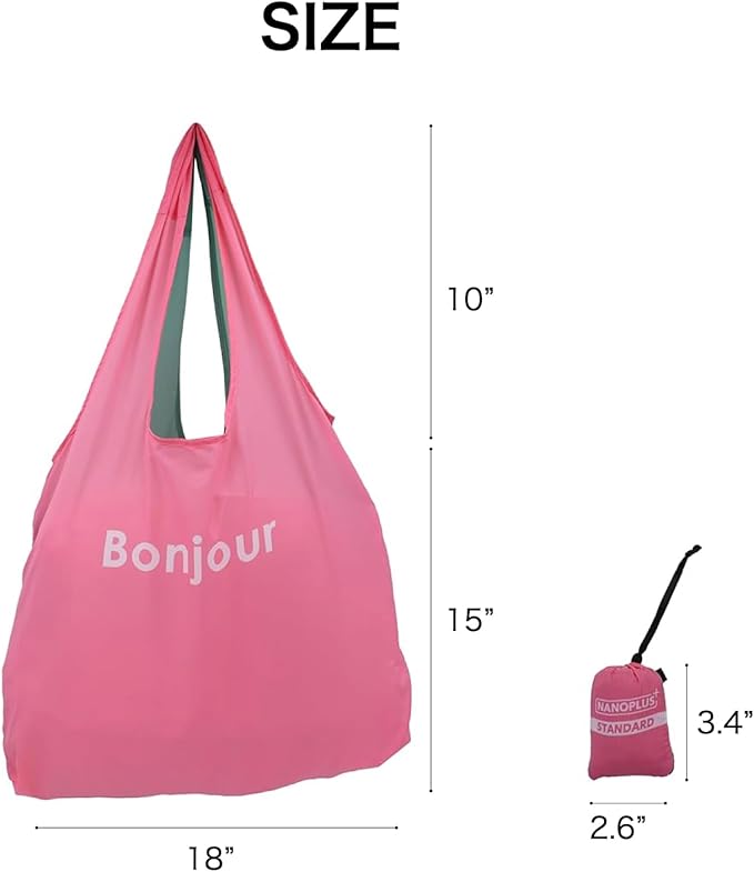 Compact Reusable Grocery Tote Bag – Lightweight, Foldable & Packable Shopping Bag for Travel