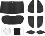 8PCS Window Shades for Ford Explorer(2020-2025) Accessories – Full Coverage Sun Shade for Side Windows, Rear Triangular & Windshield – UV Protection & Privacy for Camping, Napping, Relaxing