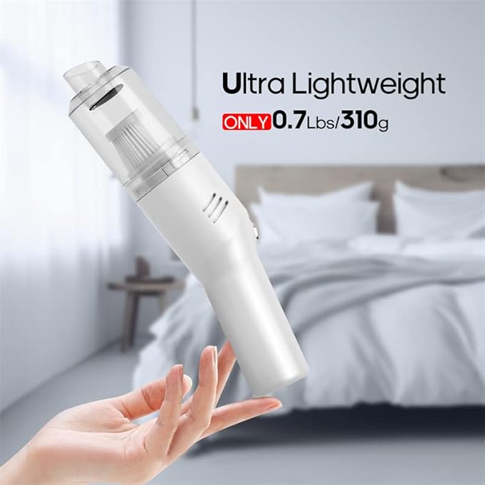 Wireless Mini Car Vacuum Cleaner(400g) Portable Rechargeable,Handheld Vacuums, Mini but Mighty Dust Busters Cordless Recharge