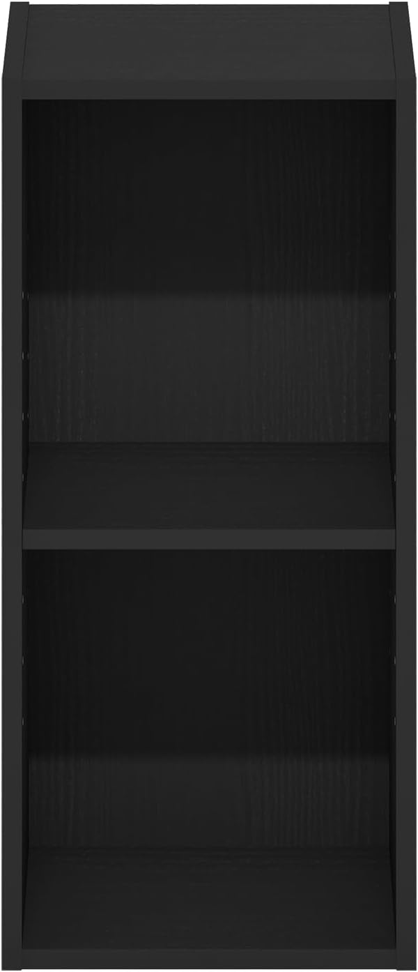 Furinno Fulda Book Shelf, 2-Tier Narrow Bookshelf, Bookcase with 10-in Width Storage Shelf, 9.3 x 9.8 x 21.2, for Living Room