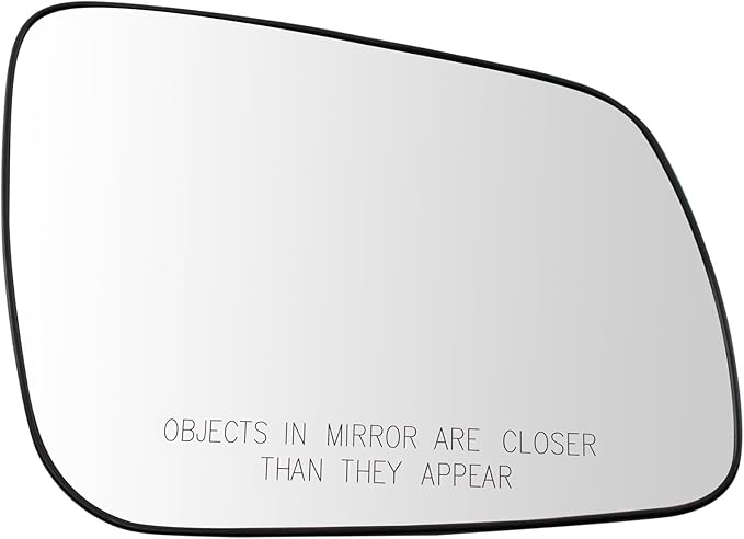 TRQ Passenger Side Mirror Glass Non Heated Convex For Factory Equipped Mirrors Compatible with 2008-2014 Mitsubishi Lancer