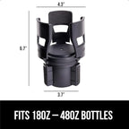 GORILLA GRIP Patent Pending Adjustable Car Cup Holder Expander, 2 PK, Keeps Water Bottle Secure, Expands to Fit 18 to 48 oz B