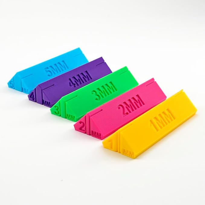 NEWISHTOOL Edge Trimming Guide Template for Accurate Cutting and Marking, Pack of 5, 1mm-5mm Gap Cutting Aids Tool for Car Vinyl Wrapping, Window Tinting,Sign Making, Wallpaper Edges Cut