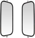 TRQ West Coast Mirror Set Peaked Back 16 x 7 Stainless Steel Driver and Passenger Side Compatible with 00–17 Ford F-650 60–79