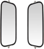 TRQ West Coast Mirror Set Peaked Back 16 x 7 Stainless Steel Driver and Passenger Side Compatible with 00–17 Ford F-650 60–79
